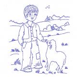 Polštář  - Chlapec s ovečkou  78